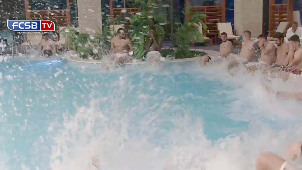 Să tot mergi în Antalya! FCSB, antrenament direct în piscină: jucătorii au făcut cel mai lung 'trenuleț' în apă_55