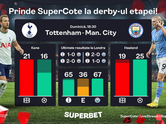 
	(P) Tottenham &ndash; Man. City: SuperDuelul golgheterilor din Premier League!
