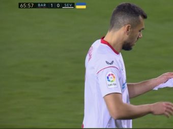 
	Momentul viral cu un jucător de la FC Sevilla. A primit un bilet de la antrenor în timpul meciului: ce a urmat pe teren e neașteptat
