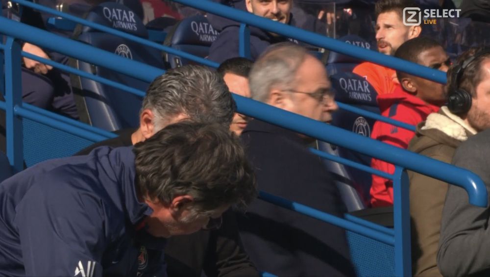 Imagini incredibile pe PSG - Lille 4-3. Luis Campos a coborât din tribune pentru a da indicații: reacția lui Christophe Galtier_1