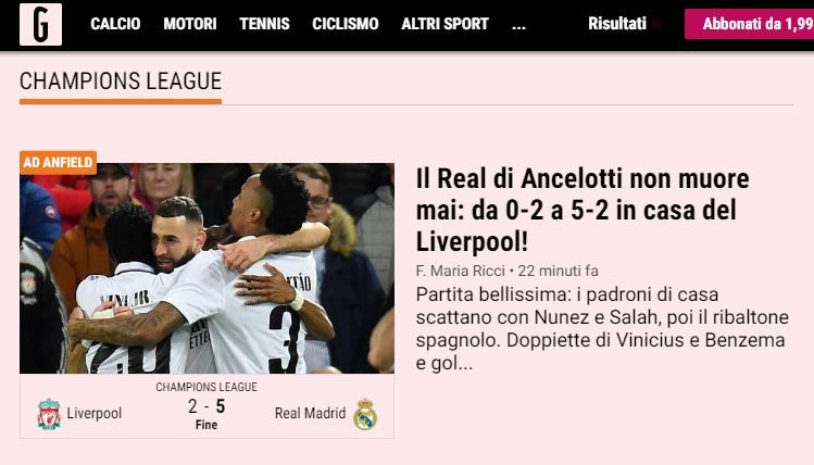 „Realul lui Ancelotti nu moare niciodată!” / „Sfâșiați de câștigătorii Champions Legaue!” Ce scrie presa internațională după șocul de pe Anfield _4