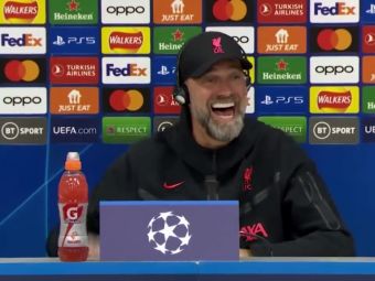 
	Momentul în care Jurgen Klopp a izbucnit în râs la conferința de presă, după Liverpool - Real Madrid 2-5
