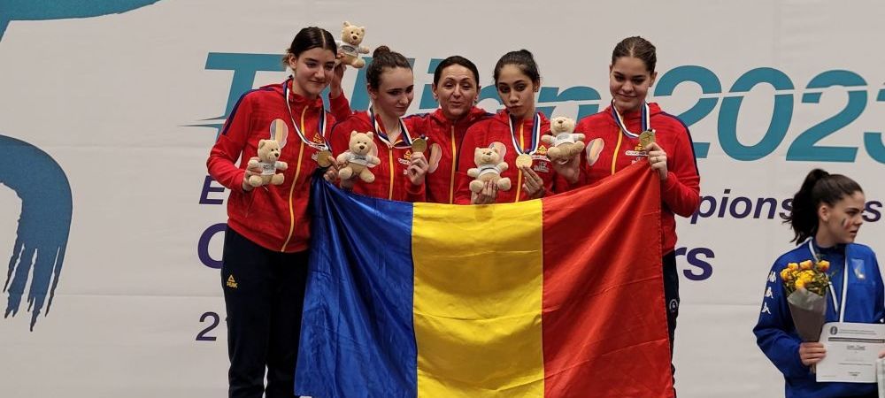echipa feminina de sabie Amalia Covaliu aur romania Europenele de cadeti