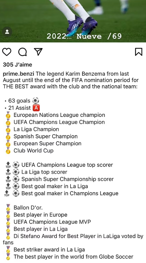 Mesajul criptic postat de Karim Benzema la două zile după ce Lionel Messi a fost desemnat cel mai bun fotbalist al anului 2022_1