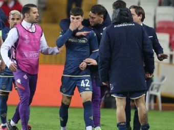 
	Scene șocante în Conference League! Fotbalist al Fiorentinei lovit cu pumnul de un suporter al lui Sivasspor care a intrat pe teren
