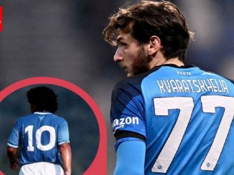 
	Kvaratskhelia, noul număr 10 de la Napoli? Ce spune fiul lui Maradona despre tricoul retras încă din 2000
