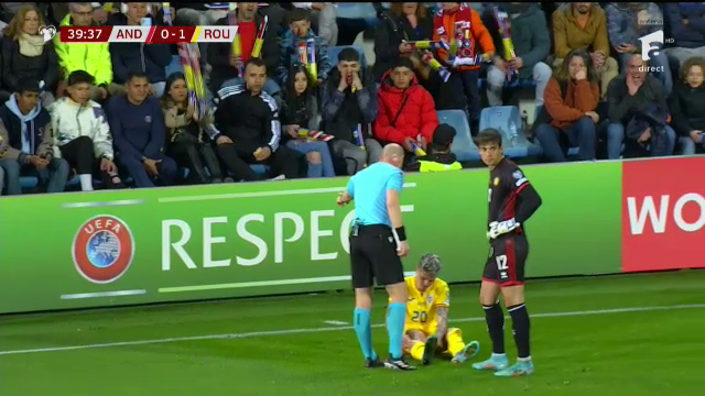 Dennis Man, 'avariat' în meciul cu Andorra! Cum arată la pauză piciorul marcatorului României _31