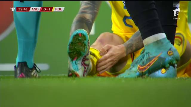 Dennis Man, 'avariat' în meciul cu Andorra! Cum arată la pauză piciorul marcatorului României _33
