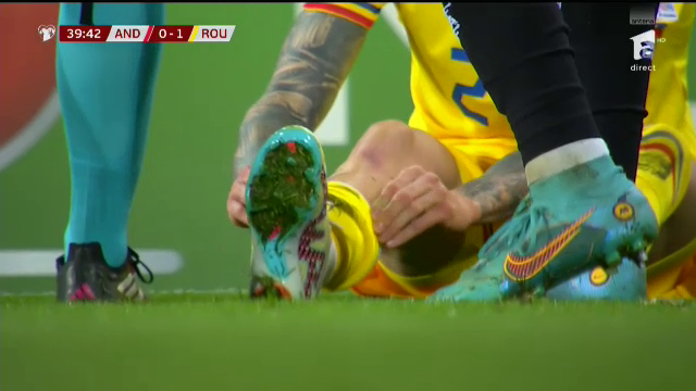 Dennis Man, 'avariat' în meciul cu Andorra! Cum arată la pauză piciorul marcatorului României _43