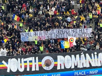 
	Bannerele suporterilor României cu &bdquo;tentă&rdquo; din meciul cu Belarus

