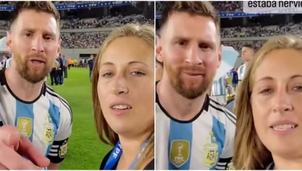 A vrut să facă o poză, dar a apăsat pe filmare! :) Momentul în care o fană s-a dus la Messi pentru o fotografie! Reacția de milioane a argentinianului&nbsp;