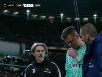 
	Panică la Juventus - Sporting. Lui Szczesny i s-a făcut rău și a părăsit terenul în lacrimi
