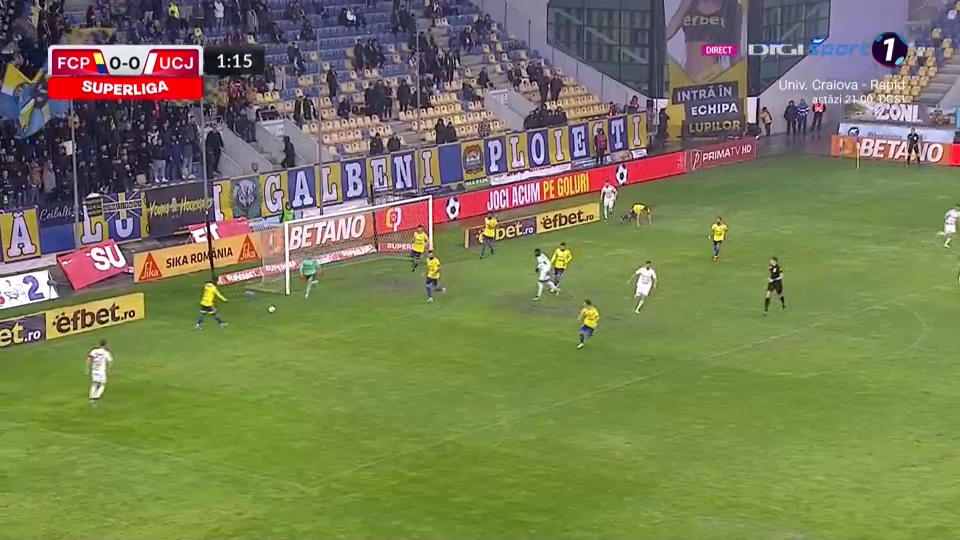 Petrolul Ploiești - Universitatea Cluj 0-2. Gazdele ratează șansa de a urca pe primul loc în play-out_2