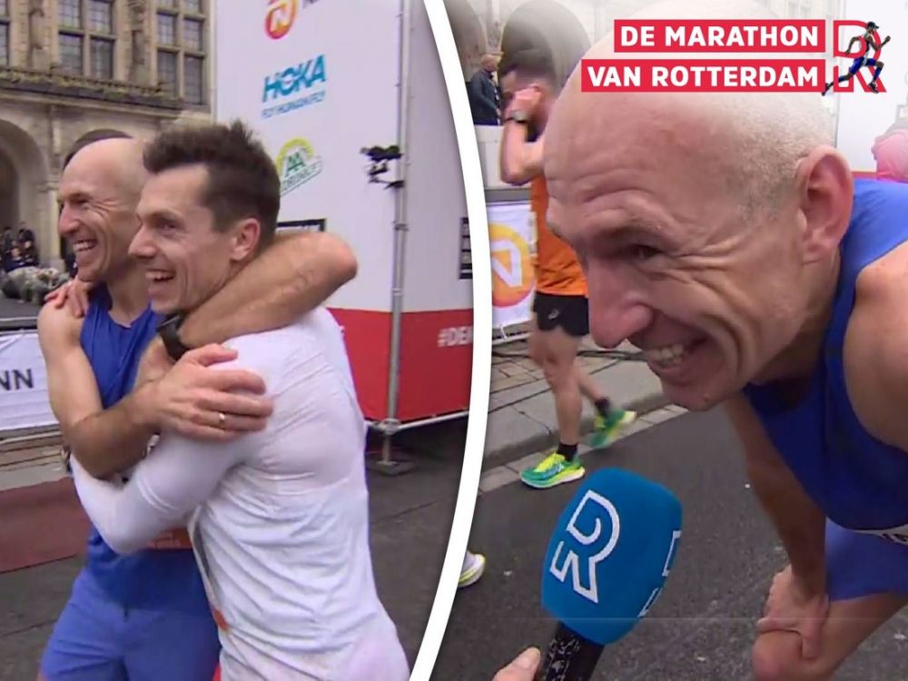 Robben, lecție de ambiție la 39 de ani! Olandezul a terminat zâmbind Maratonul de la Rotterdam. La ce timp a ațipit cronometrul_2