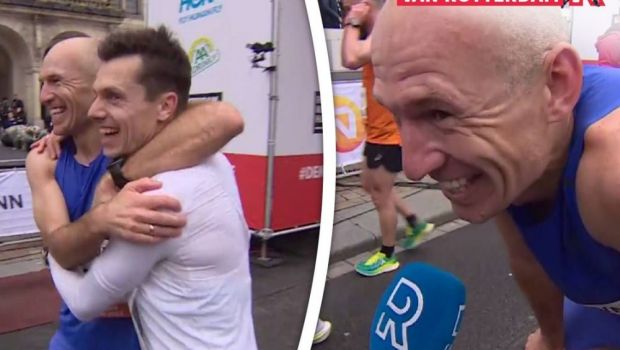 
	Robben, lecție de ambiție la 39 de ani! Olandezul a terminat zâmbind Maratonul de la Rotterdam. La ce timp a ațipit cronometrul
