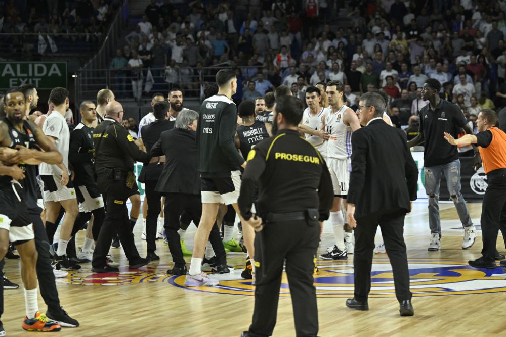 Bătaie ca-n Vestul Sălbatic! Jucătorii de la Partizan Belgrad, primiți ca niște eroi după incidentele violente de la Madrid_6