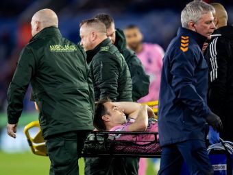 Accidentare horror a căpitanului lui Everton! Seamus Coleman, scos cu targa în meciul din Premier League cu Leicester
