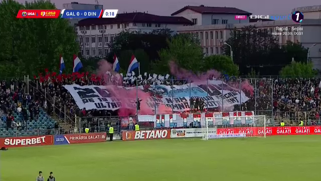 Nebunie la Galați! Fanii au întreținut atmosfera la Oțelul - Dinamo: hârtie, materiale pirotehnice și artificii_1