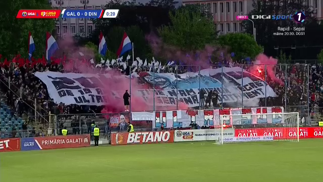 Nebunie la Galați! Fanii au întreținut atmosfera la Oțelul - Dinamo: hârtie, materiale pirotehnice și artificii_11