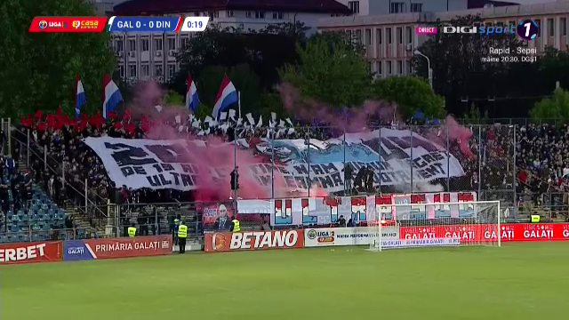 Nebunie la Galați! Fanii au întreținut atmosfera la Oțelul - Dinamo: hârtie, materiale pirotehnice și artificii_6