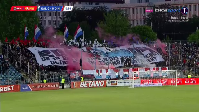 Nebunie la Galați! Fanii au întreținut atmosfera la Oțelul - Dinamo: hârtie, materiale pirotehnice și artificii_7
