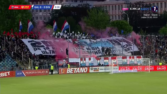 Nebunie la Galați! Fanii au întreținut atmosfera la Oțelul - Dinamo: hârtie, materiale pirotehnice și artificii_8