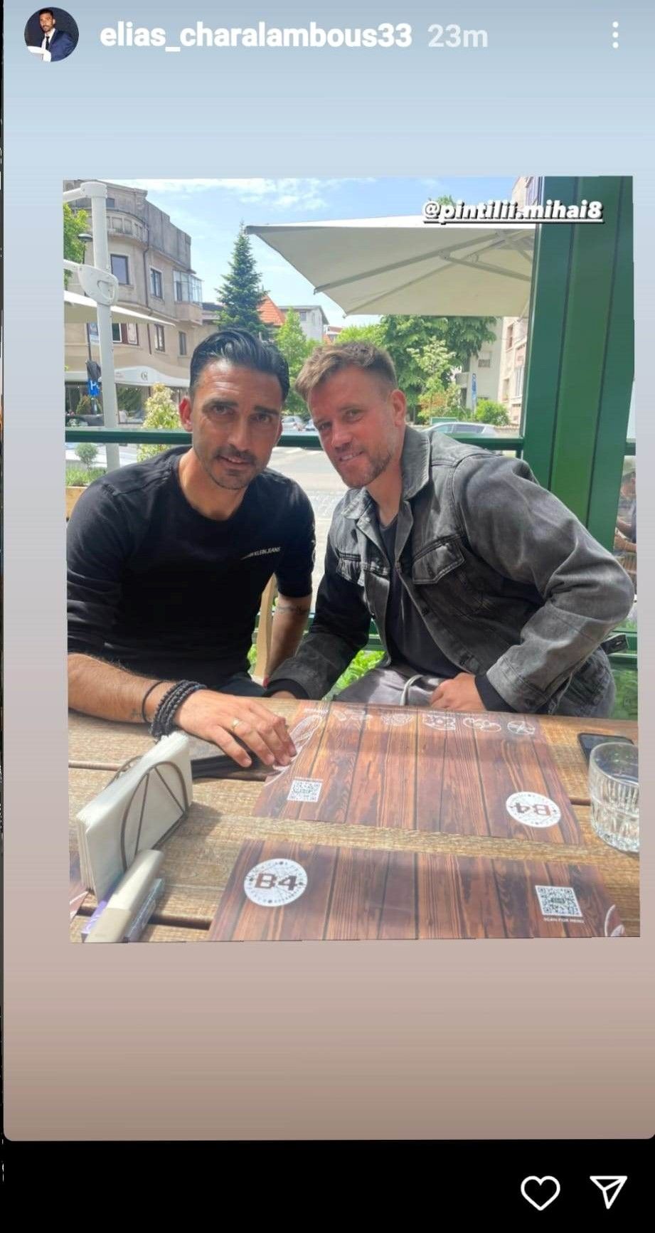 Cum s-au fotografiat Elias Charalambous și Mihai Pintilii la o zi după FCSB - CFR Cluj 1-0_1