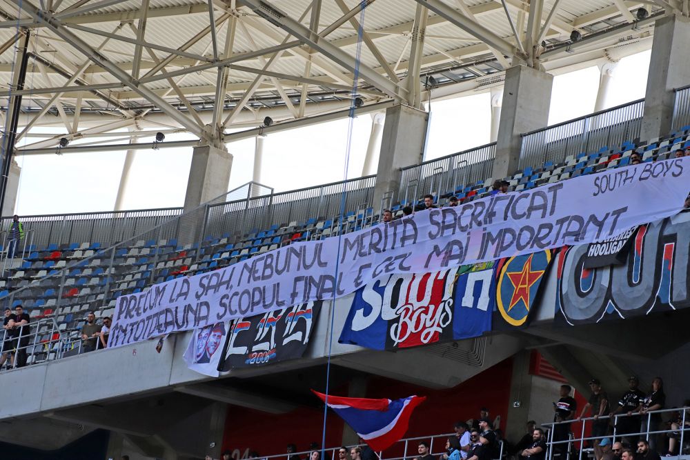 Fanii lui CSA Steaua au întors armele împotriva lui Florin Talpan! Mesajele Peluzei Sud + tribunele goale de pe Ghencea _24