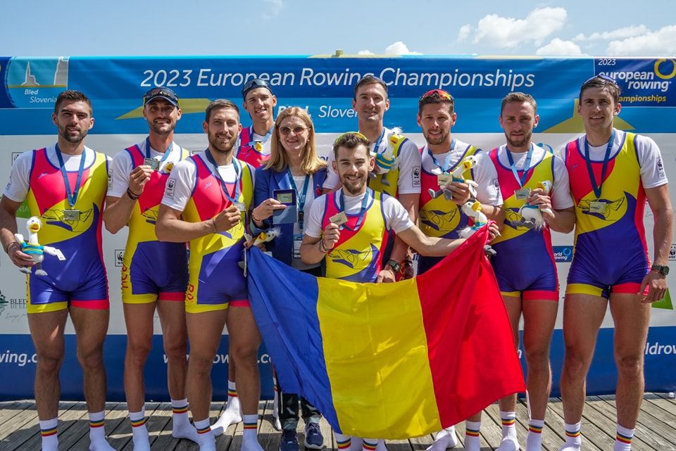 Încă o medalie pentru România la Campionatul European de Canotaj! Barca de 8+1 masculin, argint continental _2