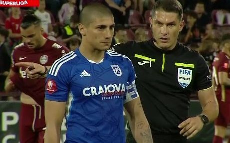 
	Controversă în CFR Cluj - FC U Craiova! Juan Bauza, eliminat în meciul crucial pentru Europa
