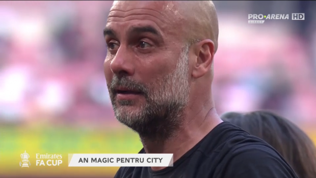 
	Pep Guardiola, în lacrimi după succesul lui Manchester City în finala FA Cup. Recordul egalat de tehnicianul iberic
