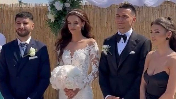 
	Adrian Șut s-a căsătorit și nu a uitat de FCSB nici în ziua nunții! Soția închizătorului a fost de o frumusețe rară
