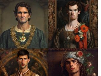 
	Nemaivăzut! Federer, Nadal, Djokovic și Murray, &bdquo;pictați&rdquo; de inteligența artificială în stilul secolului XIX
