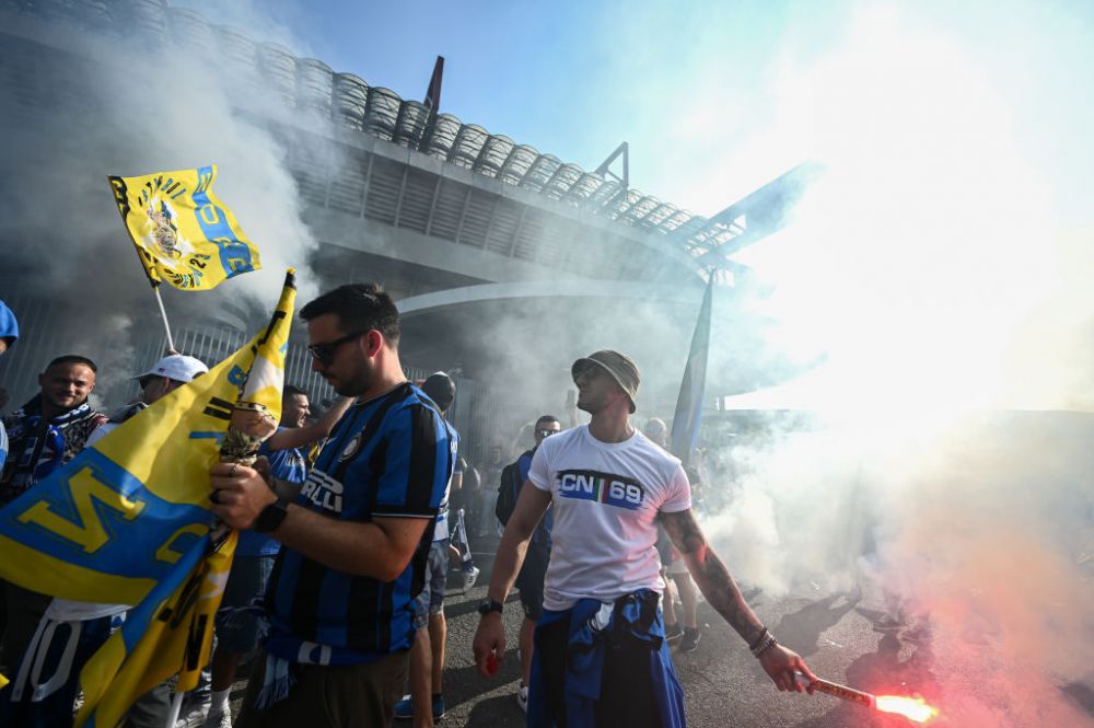 Fanii lui Inter Milano au luat cu asalt stadionul Giuseppe Meazza. Peste 50.000 de persoane își susțin favoriții_3