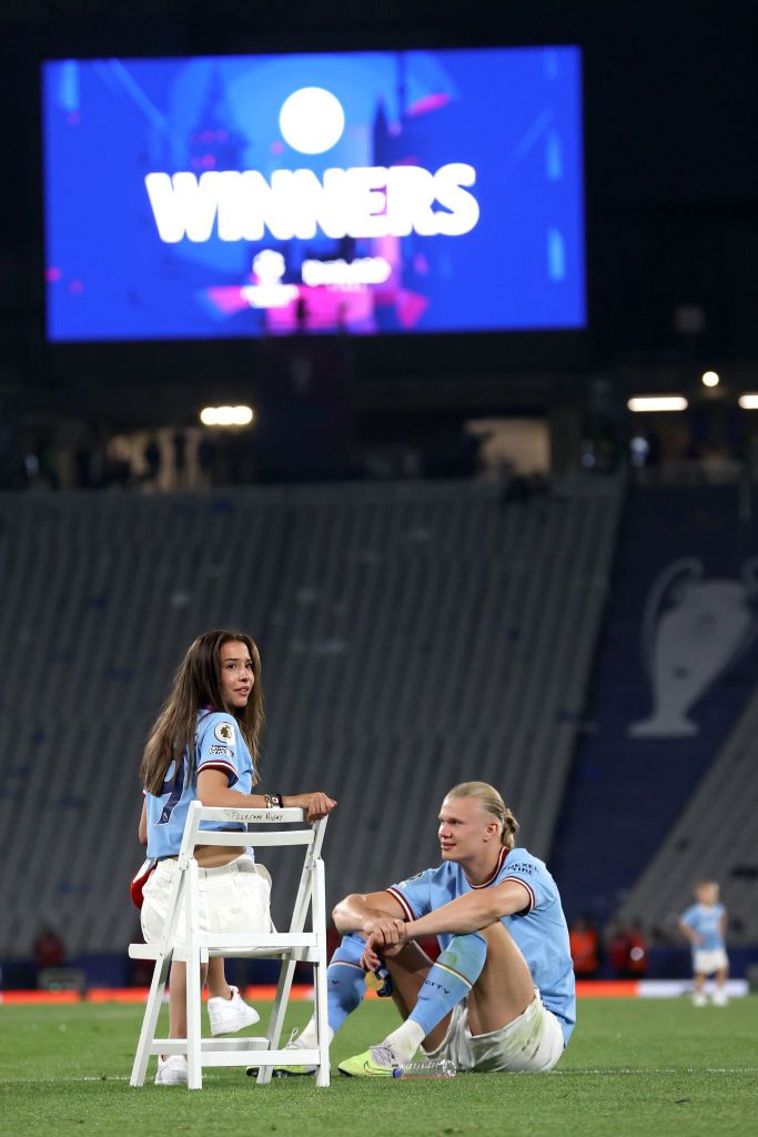 Apariție ultra-rară! Erling Haaland, alături de iubita fotbalistă după finala Champions League _13