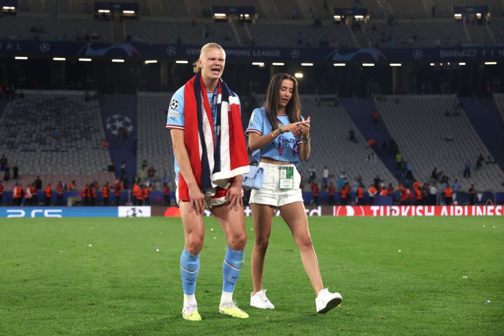 Apariție ultra-rară! Erling Haaland, alături de iubita fotbalistă după finala Champions League _14