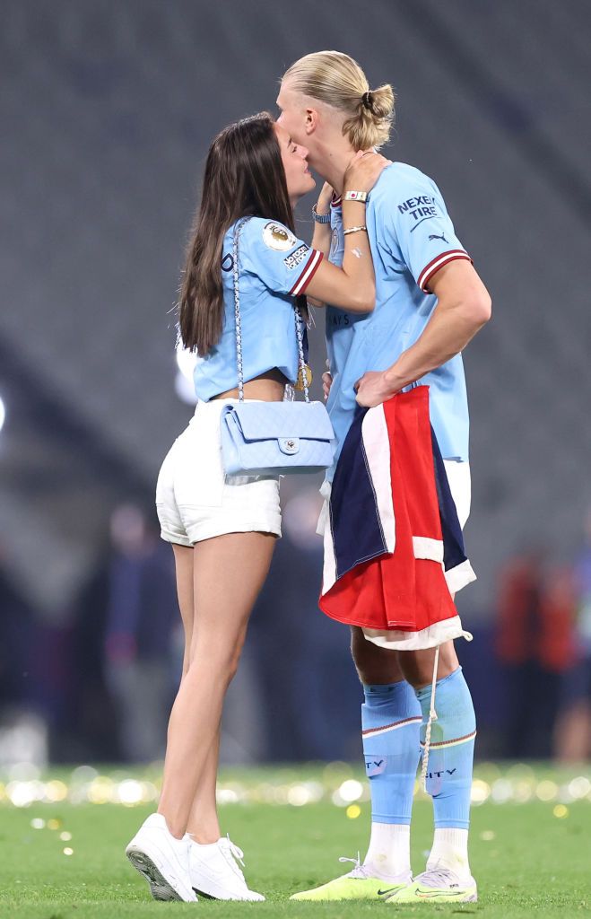 Apariție ultra-rară! Erling Haaland, alături de iubita fotbalistă după finala Champions League _20