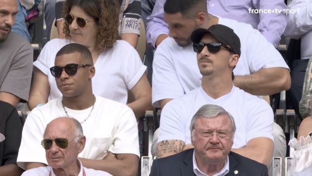 
	Kylian Mbappe și Zlatan Ibrahimovic, spectatori de lux la finala Roland Garros 2023
