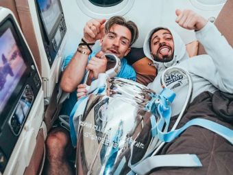 
	Cele mai tari imagini cu superstarurile lui Manchester City! Cum s-au bucurat jucătorii în avion, după ce au câștigat UCL
