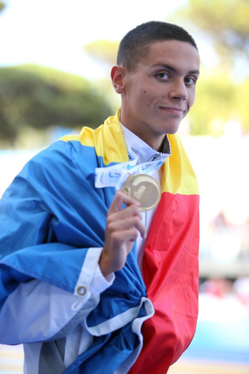 Reacția lui David Popovici după ce a câștigat proba de 100 m liber de la Sette Colli_27