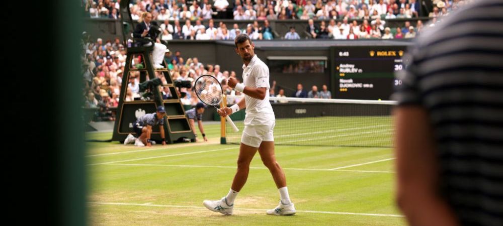 Novak Djokovic Andrey Rublev Wimbledon 2023
