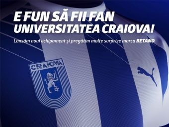 
	Betano prezintă echipamentele Universității Craiova pentru noul sezon
