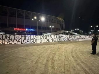 
	Galeria CSA Steaua a afișat în Ghencea un banner exploziv la adresa celor de la FCSB
