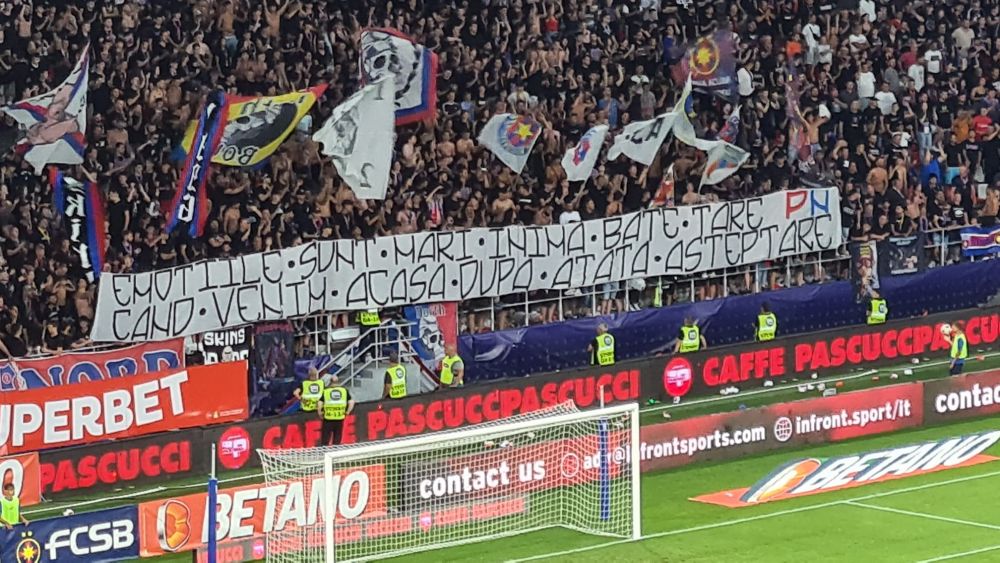 Galeria FCSB, banner cu venin îndreptat către CSA Steaua, la primul meci de la revenirea în Ghencea_2