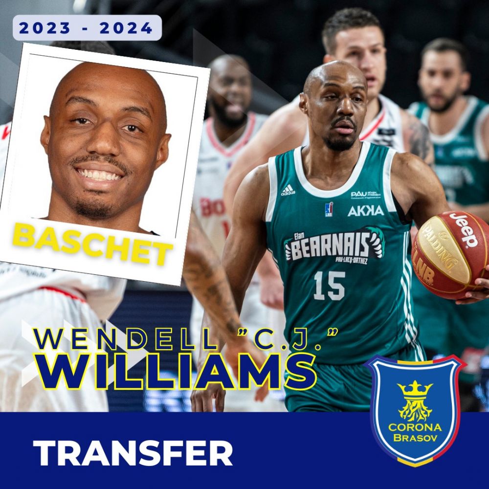 Transfer fabulos pentru campionatul din România! CJ Williams, baschetbalist din NBA și din naționala SUA, va juca la Corona Brașov_1