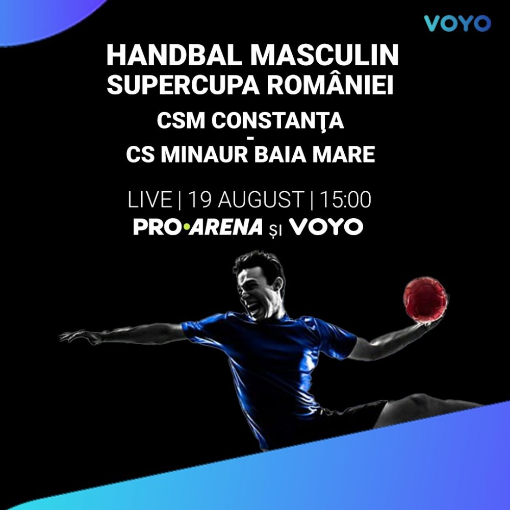 Supercupa României la handbal masculin, LIVE pe PRO ARENA și VOYO! Programul finalelor de duminică_2