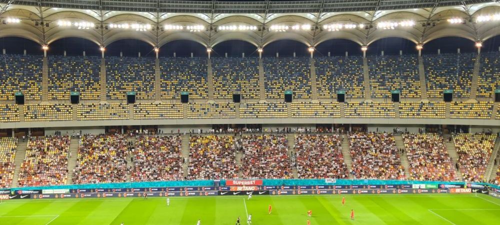 Foto  Cum arată tribunele la meciul FCSB - Hermannstadt! Bate vântul pe  Arena Națională. Și la propriu, și la figurat