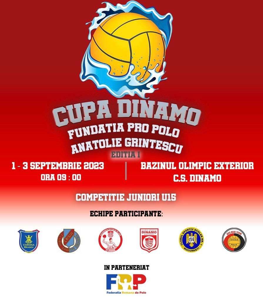 Șase echipe luptă pentru trofeu în prima ediție a "Cupei Dinamo - Anatolie Grințescu"! Turneul are loc la bazinul Dinamo, între 1 și 3 septembrie_2