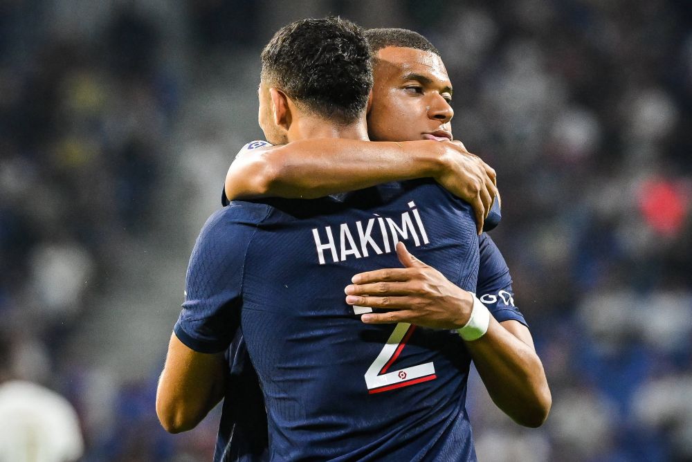 Kylian Mbappe și Achraf Hakimi s-au distrat aseară în Olympique Lyon - PSG! Au făcut ce au vrut cu apărarea adversă_1