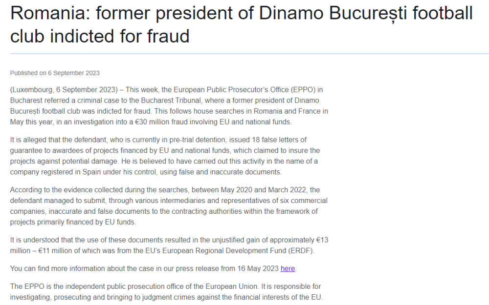 Dorin Șerdean, fostul președinte al lui Dinamo, pus oficial sub acuzare pentru fraudă de 30 de milioane de euro! Maestrul combinațiilor, prins de Laura Codruța Kovesi_1